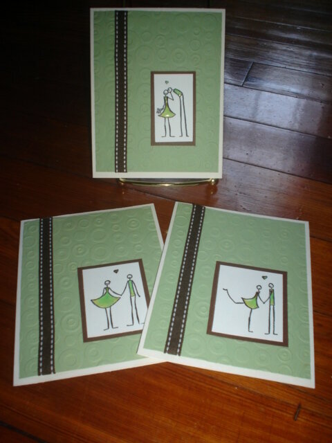 three wedding card