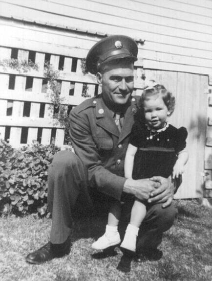Carole and Daddy 1944