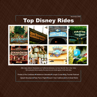 Top Disney Rides