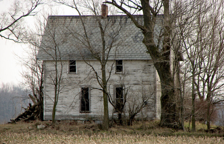 Old Farm House Side View
