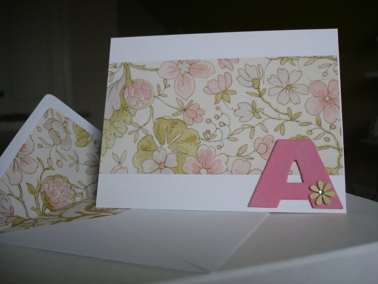 Monogram &quot;A&quot; card