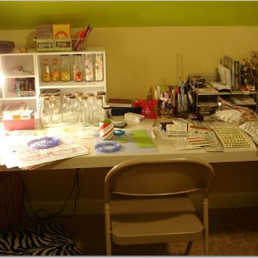 Messy Scrapbook room