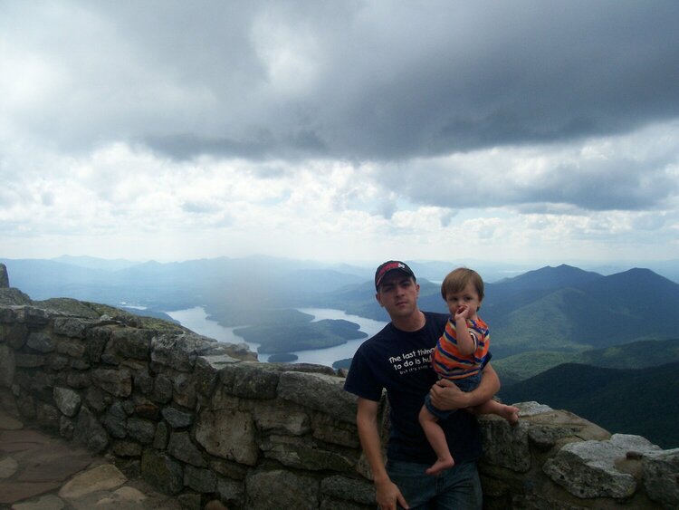 Josh and Owen w/ Mirror Lake in the back ground