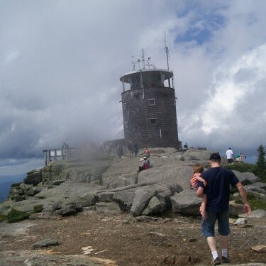 The weather tower on the summit