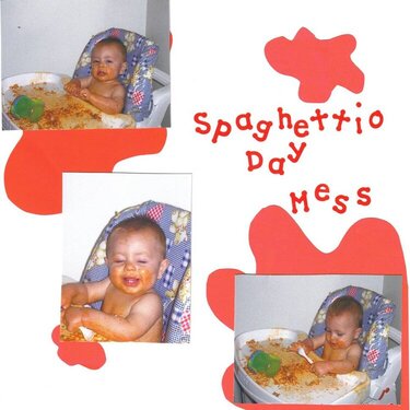 Spaghettio Day Mess-Grandparents book