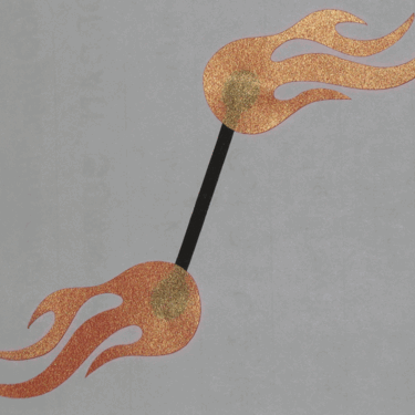 Embellishment - Silhouette Flaming Baton