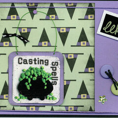 Casting Spells Halloween Card