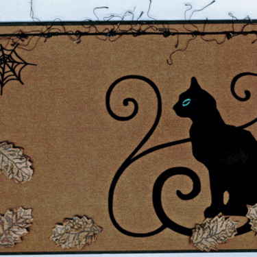 Autumn Themed Cat Card