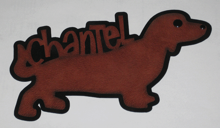 Chantel Name Title Melded in &quot;Fox&quot; Animal SuedePaper