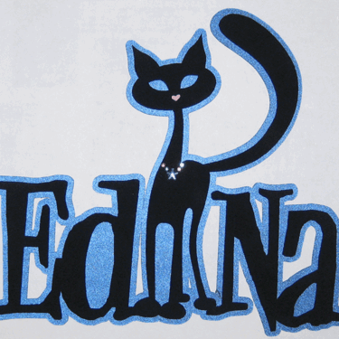 Edna Name Title in Black SuedePaper and Night Offshore Blue 113# GMUND Reaction Cover