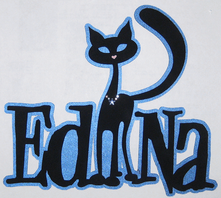 Edna Name Title in Black SuedePaper and Night Offshore Blue 113# GMUND Reaction Cover