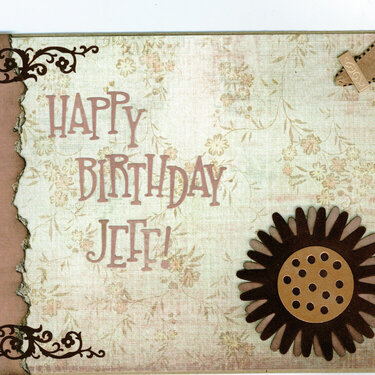 Happy Birthday card for Male - Reds/Coppers/Browns