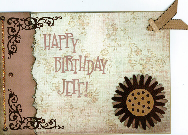 Happy Birthday card for Male - Reds/Coppers/Browns