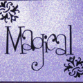 Reverse Cut - "Magical" Title in Doodlebug's Sugar-Coated Cardstock in Lilac