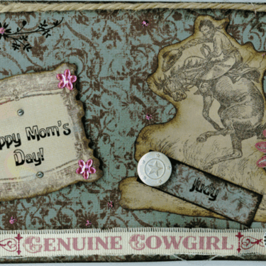 Genuine Cowgirl Mother&#039;s Day Card