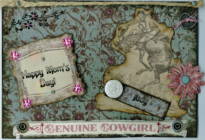 Genuine Cowgirl Mother&#039;s Day Card