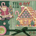 Santa Gingerbread House Christmas Card