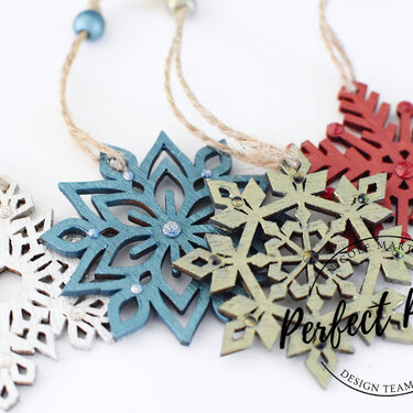 Altered Snow Flake Ornaments