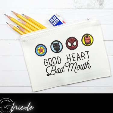 Good Heart Bad Mouth Zip Case