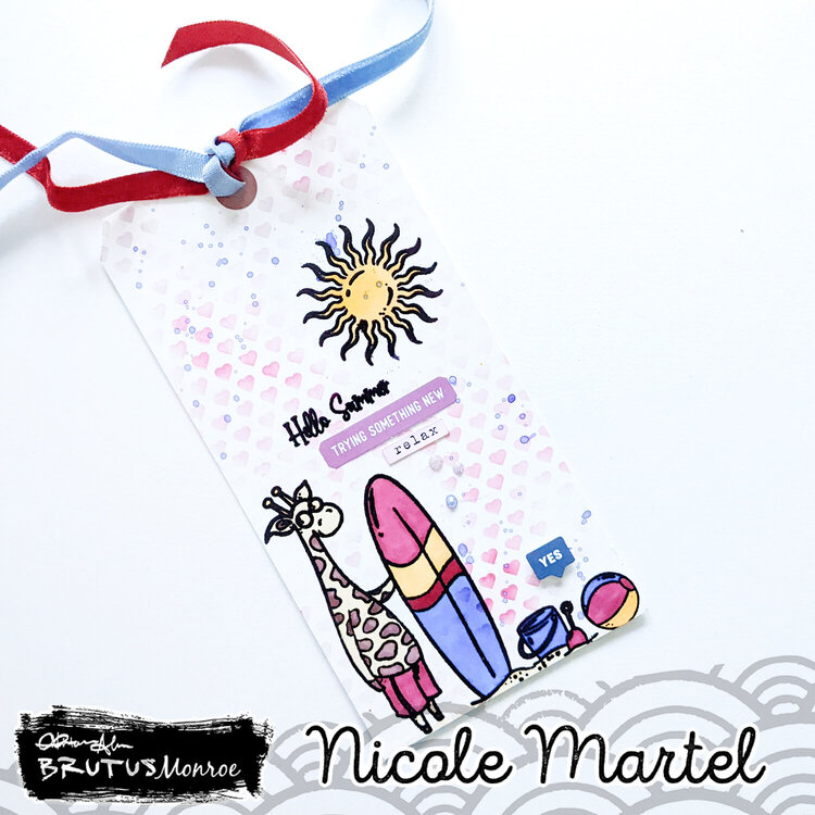 Hello Summer Mixed Media Tag