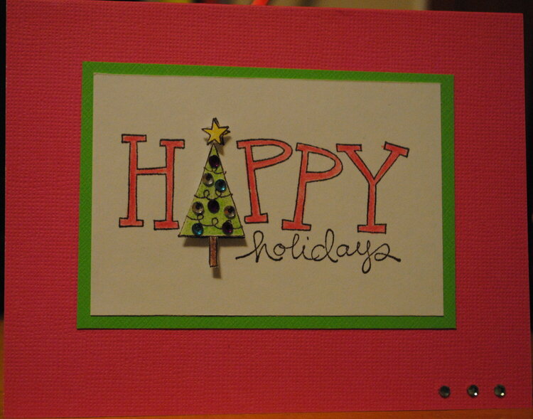 Happy Holidays Christmas card