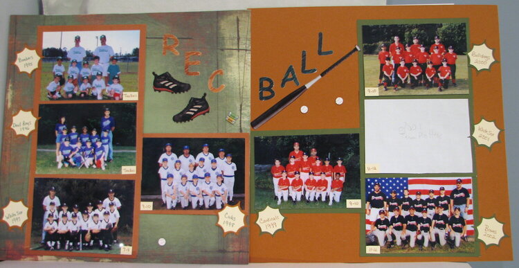 Baseball Career (Rec Ball)
