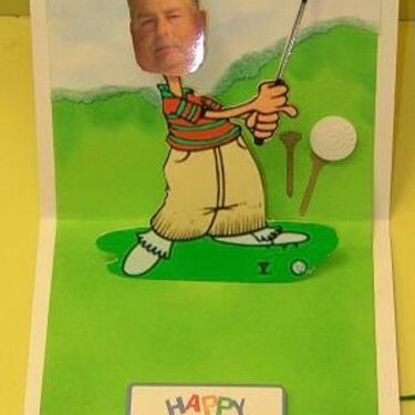 Golfer pop-up Birthday card