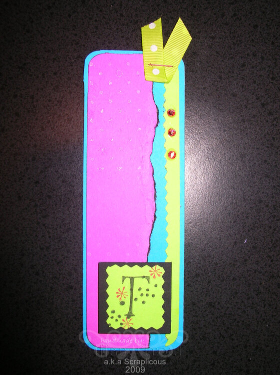 Bookmark made with scraps from coupon book project:)