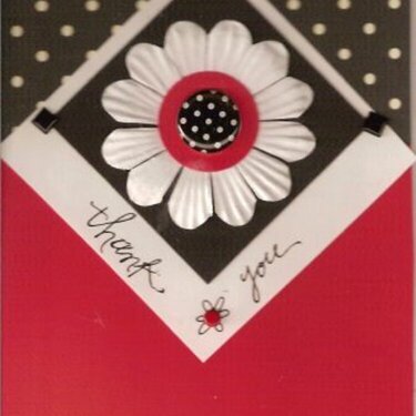 Red-wh-bl Thank You card