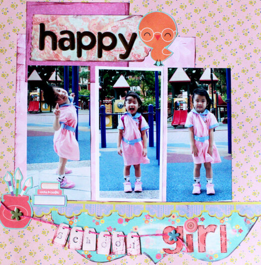 Happy School Girl