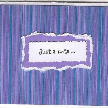Card: JUST A NOTE