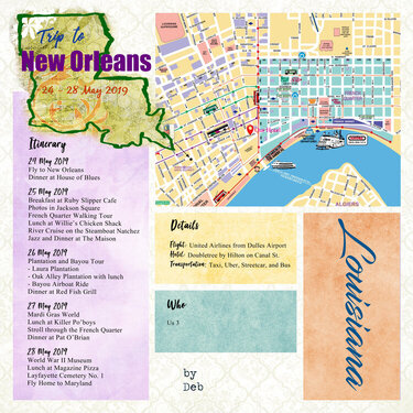 New Orleans Itinerary Page