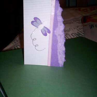 purple dragonfly card
