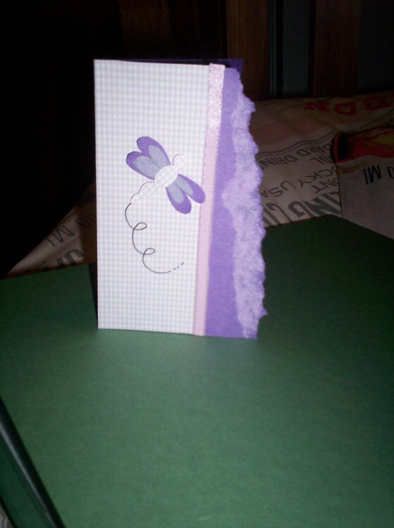 purple dragonfly card