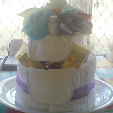 Nappy/Diaper cake front view