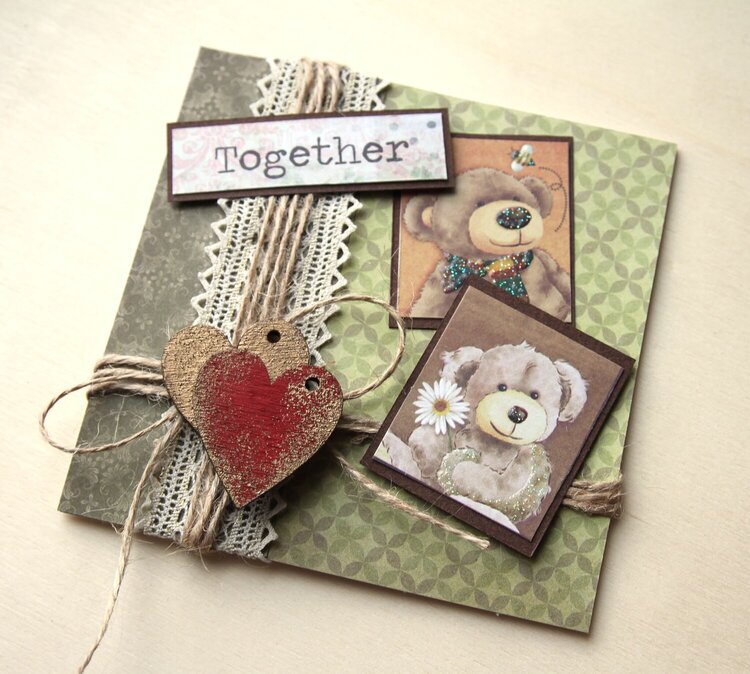 Magnet card for a loved bear