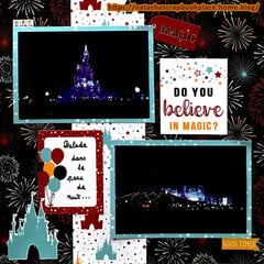 Disneyland Paris : At night Â� Magical Adventure 2 Papers, from Echo Park
