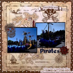 Pirates & Princess Â� Disneyland Paris - Scrapbook Custom Paper