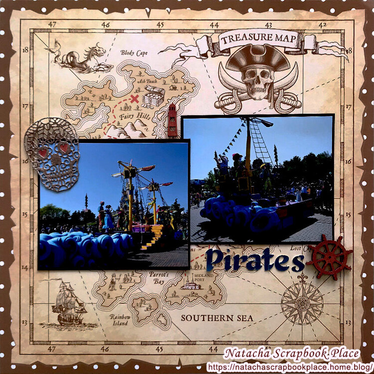 Pirates &amp; Princess  Disneyland Paris - Scrapbook Custom Paper