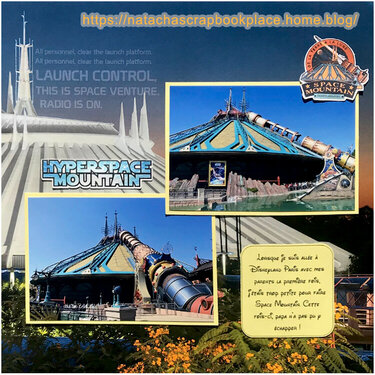 Attraction  HyperSpace Mountain  ; Disneyland Paris  Papier de Scrap Your Trip
