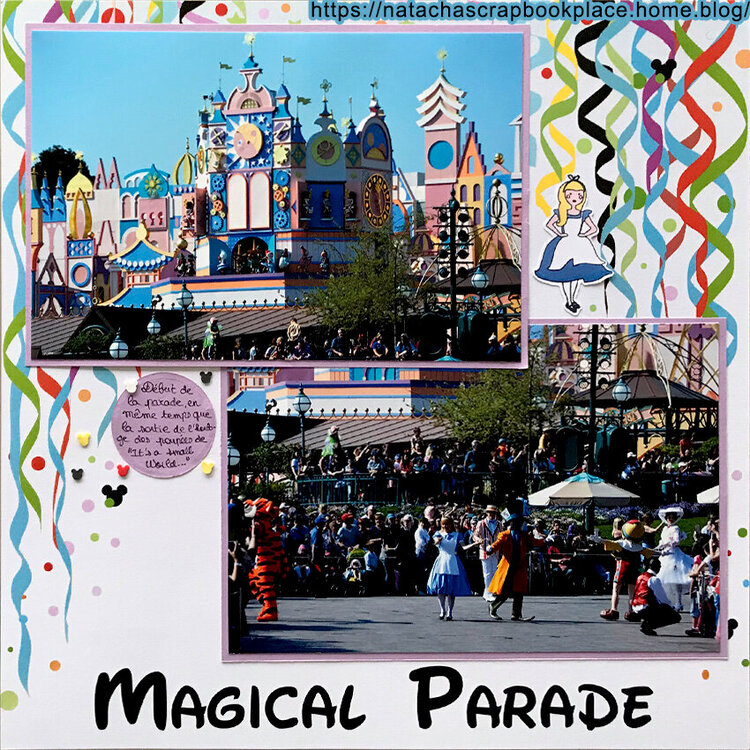 Parade, in front of  Its a small World  ; Disneyland Paris  Papier de Scrap Your Trip
