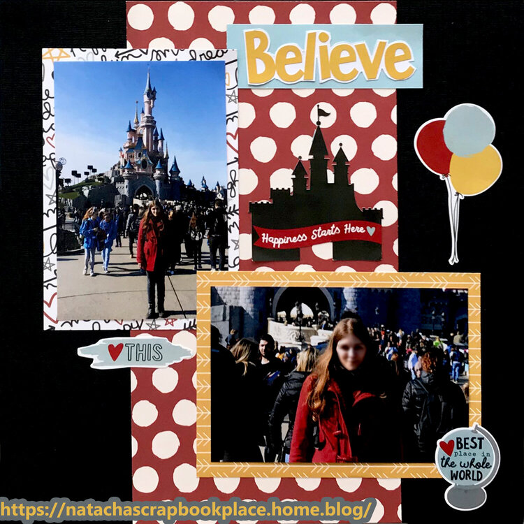 In front of the Castle of Disneyland Paris  Say Cheese III Collection, From Simple Stories