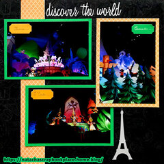 Attraction Â« ItÂ�s a small world Â» Â�  Disneyland Paris Â� Just Landed Collection, from Kaisercraft