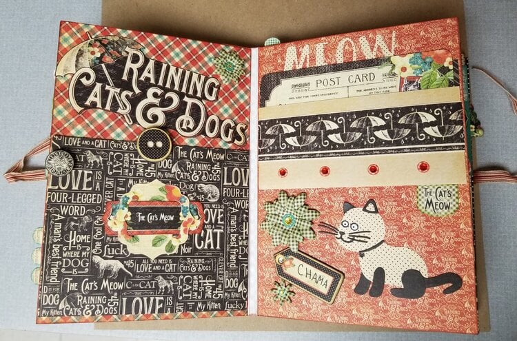 Raining Cats and Dogs mini album page 9 &amp; 10