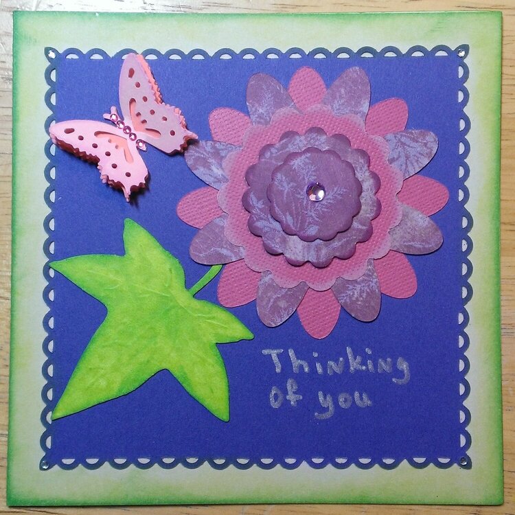 Butterfly/flower thinking of you card