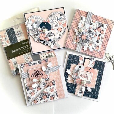 Pink Blush Christmas Card Kit