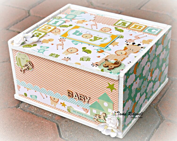 Baby Boy Altered Wooden Box