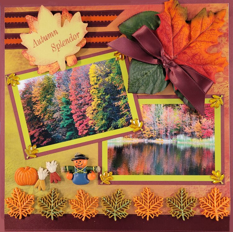 Scrapbook Page Hanging - Autumn in Vermont