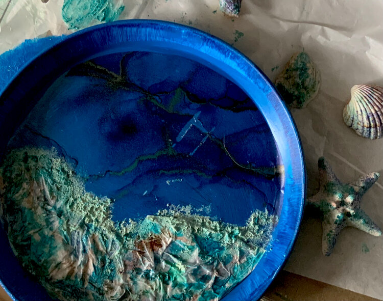 Mermaid Plate (upcycled project)