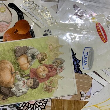 Paper, Stickers and Ephemera for Oct Use It Up Challenge